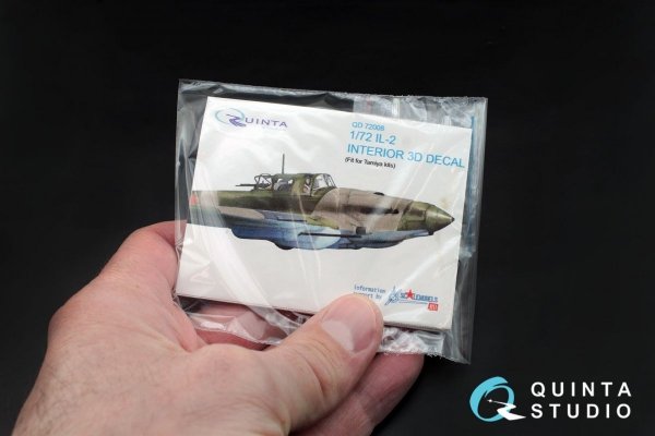 Quinta Studio QD72008 IL-2 Shturmovik 3D-Printed &amp; coloured Interior on decal paper (for Tamiya kit) 1/72