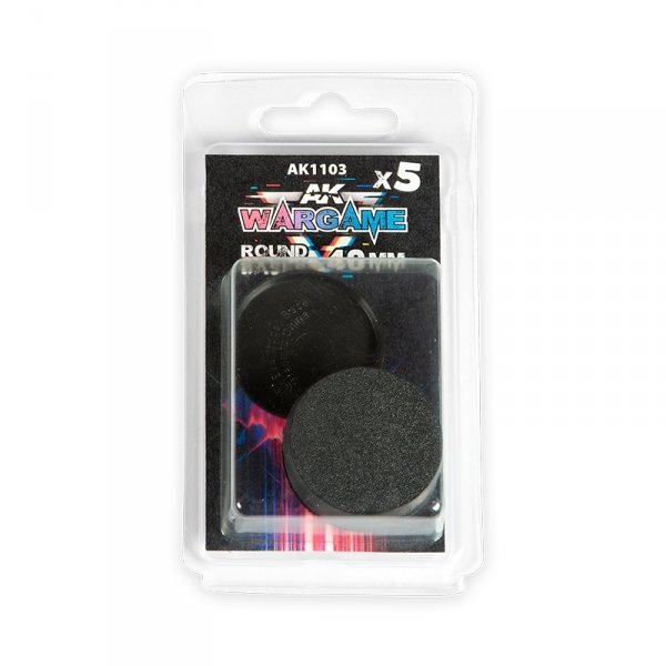 AK Interactive AK1103 ROUND BASE 40MM X5 UNITS