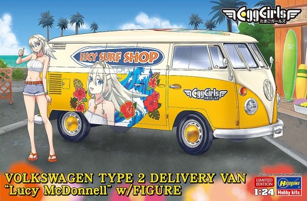 Hasegawa SP658-52458 Volkswagen Type 2 Delivery Van "Lucy McDonnell" w/ Figure 1/24