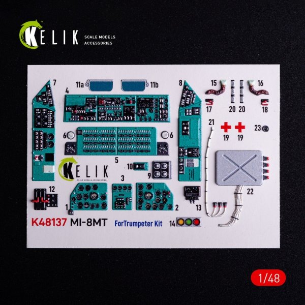 Kelik K48137 Mi-8MT - interior 3D decals for Trumpeter kit (1/48)