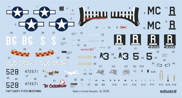 Eduard 7477 North American P-51D Mustang The Weekend Edition 1/72