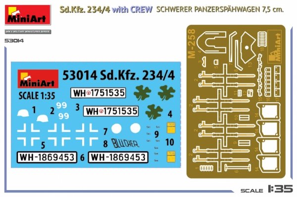 MiniArt 53014 Sd.Kfz. 234/4 w/CREW Schwerer Panzerspähwagen 7,5 cm 1/35