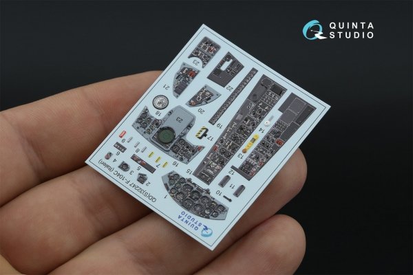 Quinta Studio QDS-32247 F-104C 3D-Printed &amp; coloured Interior on decal paper (Italeri) (Small version) 1/32