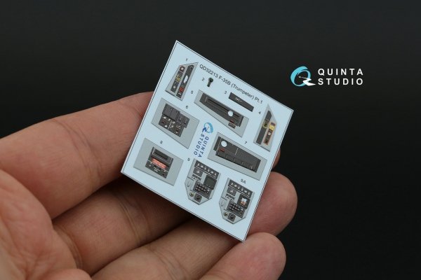 Quinta Studio QD32213 F-35B 3D-Printed &amp; coloured Interior on decal paper (Trumpeter) 1/32