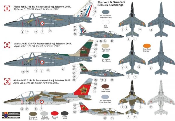 Kovozavody Prostejov KPM0264 Alpha Jet E „In French Services“ 1/72