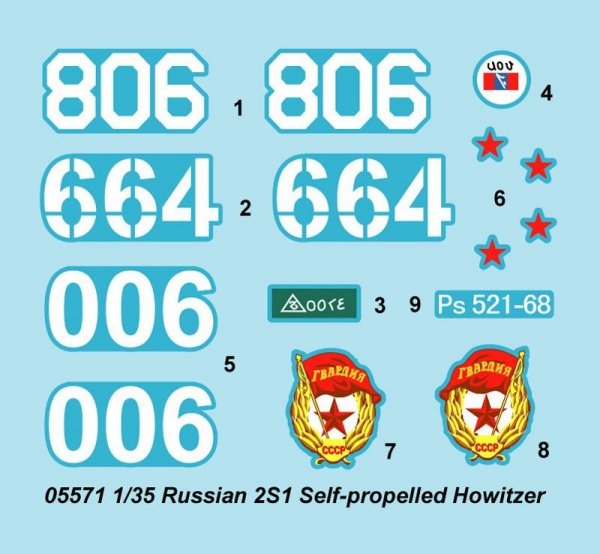 Trumpeter 05571 Russian 2S1 Self-propelled Howitzer (1:35)