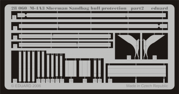 Eduard 28060 M-4A3 Sherman sandbag hull protection (for HOBBY BOSS) 1/48