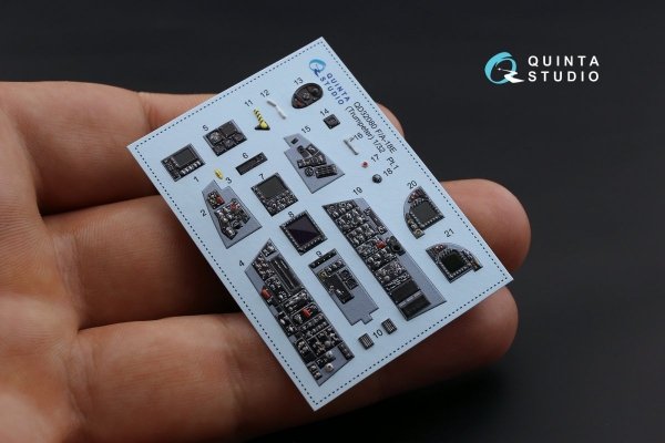 Quinta Studio QD32080 F/A-18E 3D-Printed &amp; coloured Interior on decal paper (for Trumpeter kit) 1/32