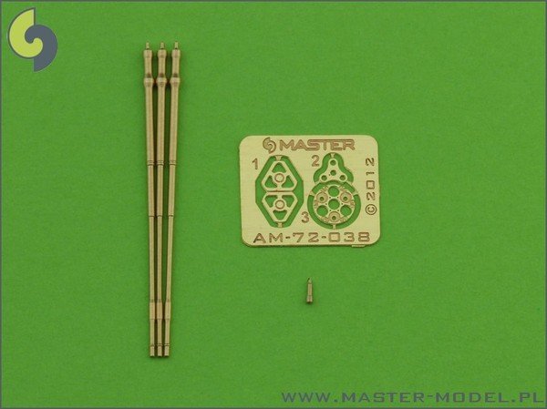 Master AM-72-038 M197 - Three-barrelled rotary 20mm cannon - turned barrels with etched barrel clamps - used on AH-1 Cobra