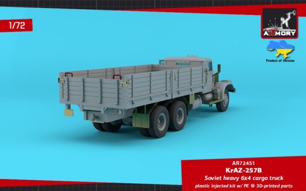 Armory Models 72451 KrAZ-257B Soviet Era Heavy Duty 6x4 cargo truck 1/72