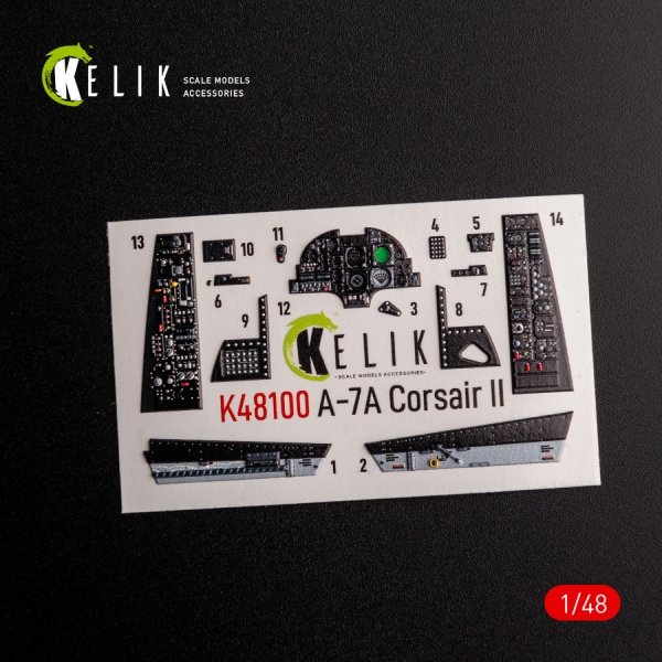 KELIK K48100 A-7A Corsair II - interior 3D decals for HobbyBoss kit 1/48