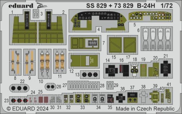 Eduard 73829 B-24H cockpit engines AIRFIX 1/72