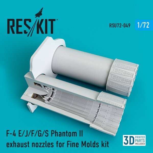 RESKIT RSU72-0049 F-4 (E,J,F,G,S) "Phantom II" exhaust nozzles for FineMolds kit (1/72)