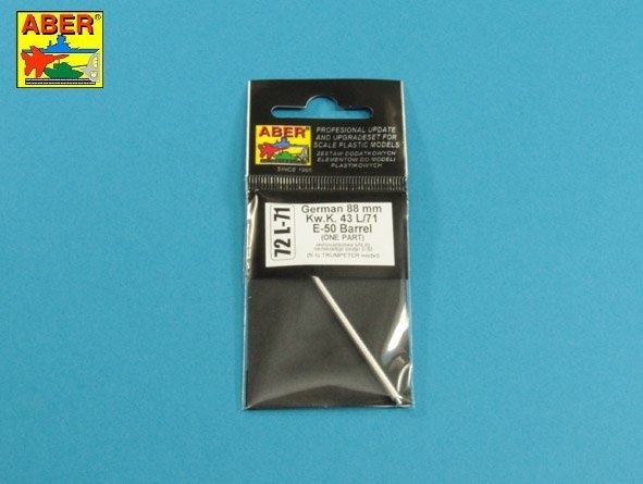 Aber 72L-71 Germ.88 mm Kw.K. 43 L/71 E-50 Barrel (one part) (1:72)