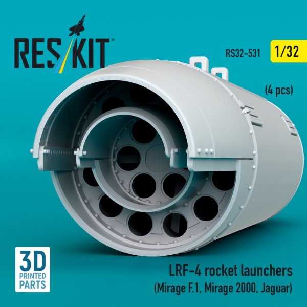RESKIT RS32-0531 LRF-4 rocket launchers (4 pcs) (3D Printed) 1/32