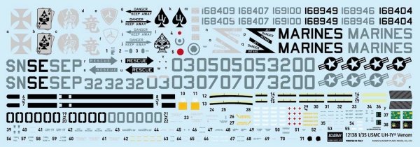 Academy 12138 USMC UH-1Y Venom Utility Helicopter 1/35