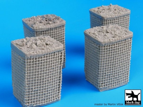 Black Dog D35016 Sandbag armored wall 2 1/35