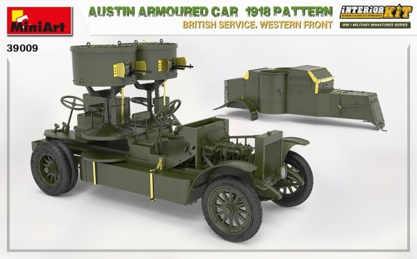 Miniart 39009 AUSTIN ARMOURED CAR 1918 PATTERN. BRITISH SERVICE. WESTERN FRONT. INTERIOR KIT 1/35