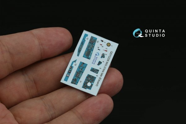 Quinta Studio QD72228 MiG-21bis late 3D-Printed &amp; coloured Interior on decal paper ( Eduard ) 1/72