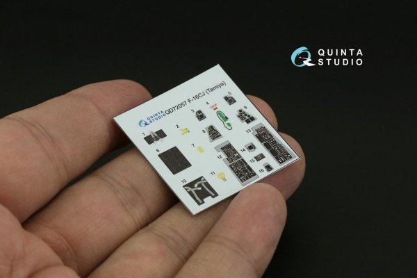 Quinta Studio QD72057 F-16CJ 3D-Printed &amp; coloured Interior on decal paper (Tamiya) 1/72