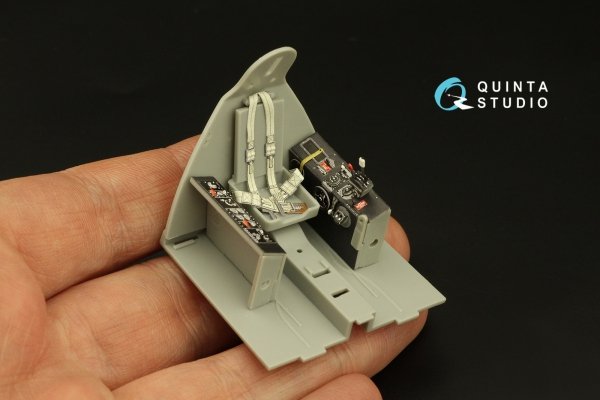 Quinta Studio QD32184 F8F-2 Bearcat 3D-Printed coloured Interior on decal paper (Trumpeter) 1/32