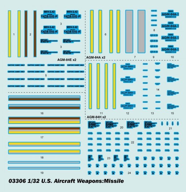 Trumpeter 03306 US Aircraft Weapons: Missiles 1/32
