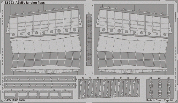 Eduard  32393 A6M5c landing flaps HASEGAWA 1/32 