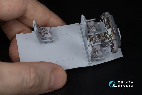 Quinta Studio QD+48484 Lynx Mk88A 3D-Printed &amp; coloured Interior on decal paper ( Airfix )( with 3D-printed resin parts ) 1/48