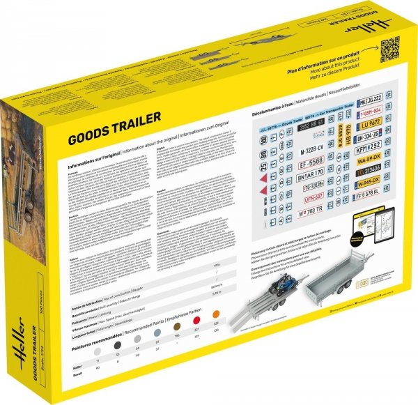 Heller 56778 STARTER KIT Goods Trailer 1/24
