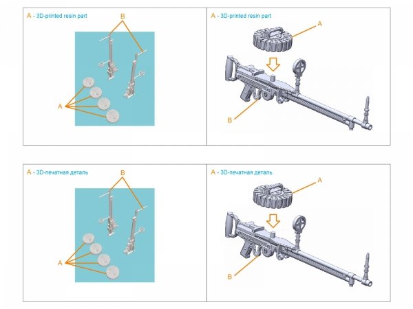 Quinta Studio QT72056 Type 92 Machine Gun, 2 pcs (for all kits) 1/72