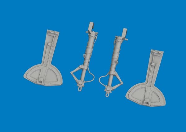 Eduard 632214 Bf 109G undercarriage legs PRINT for REVELL 1/32