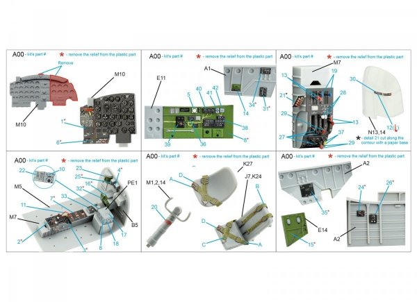 Quinta Studio QD32127 A-26B 3D-Printed &amp; coloured Interior on decal paper (Hobby Boss) 1/32