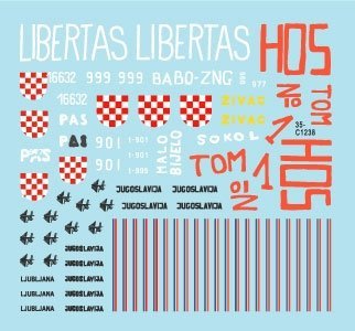 Star Decals 35-C1238 Domovinski Rat / Homeland War 1991-95. T-34/85M 1/35