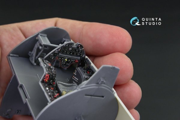Quinta Studio QD32065 A-1H Skyraider 3D-Printed &amp; coloured Interior on decal paper (for ZM SWS kit) 1/32