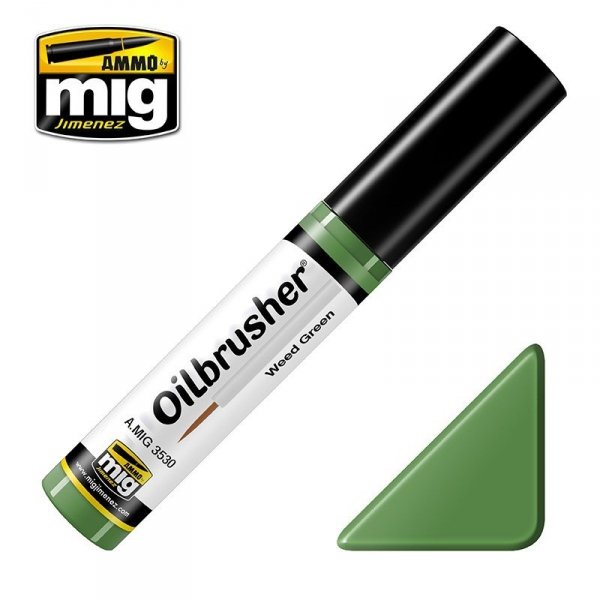 AMMO of Mig Jimenez 3530 Oilbrusher WEED GREEN