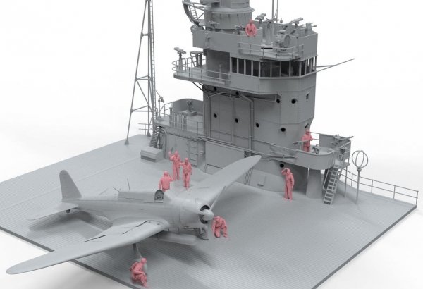 Border Model BR-006 IJN Carrier Crew Pilots &amp; Officers x 8 resin figures 1/35
