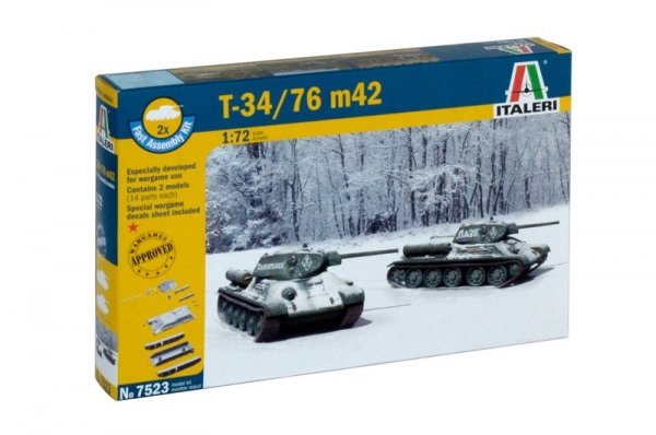 Italeri 7523 T34/76 m42 FAST ASSEMBLY (1:72)