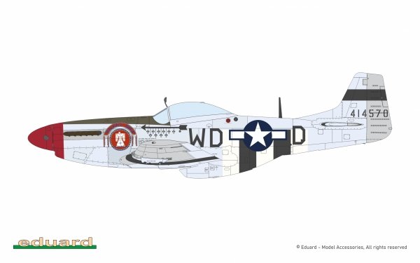Eduard 11196 North American P-51 D Mustang - Mighty Eight (4th FG, 355th FG, 361st FG and 479th FG Decals) 1/48
