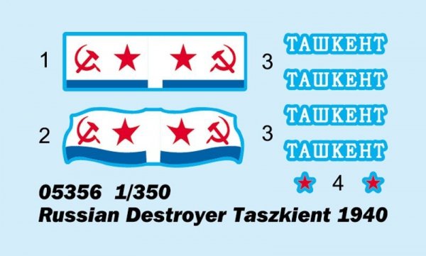 Trumpeter 05356 Russian Destroyer Taszkient 1940 1/350