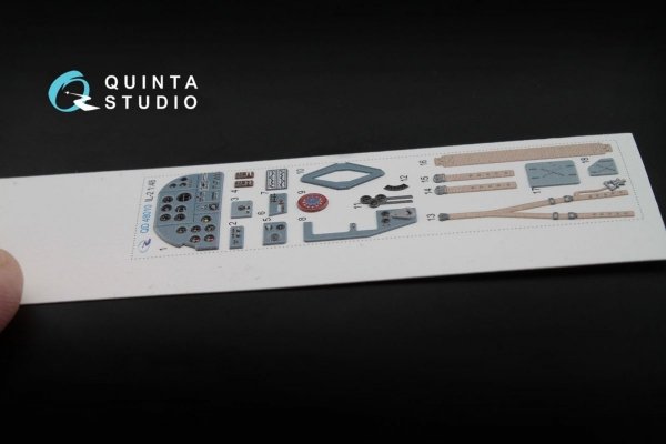Quinta Studio QD48010 IL-2 3D-Printed &amp; coloured Interior on decal paper (for Accurate/Italery/Academy/Eduard kits) 1/48