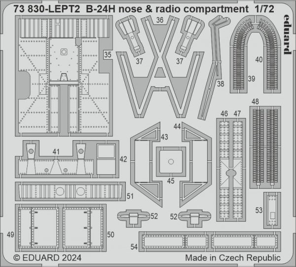 Eduard 73830 B-24H nose radio compartment AIRFIX 1/72