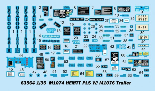 I Love Kit 63564 M1074 HEMTT PLS W/ M1076 Trailer 1/35