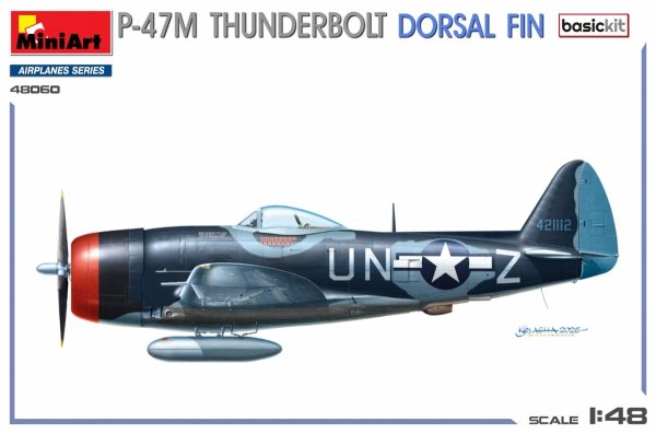 MiniArt 48060 P-47M THUNDERBOLT. DORSAL FIN. BASIC KIT 1/48