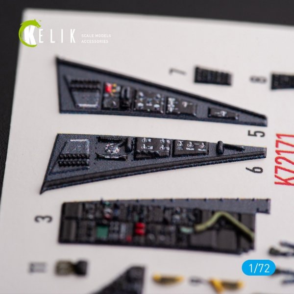 Kelik K72171 F-117A NIGHTHAWK - interior 3D decals for Academy kit (1/72)