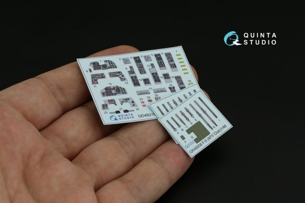 Quinta Studio QD48210 F-5F-2 3D-Printed &amp; coloured Interior on decal paper (AFV club) 1/48