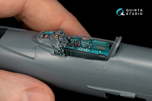 Quinta Studio QD+48580 MiG-21bis early Fishbed-L 3D-Printed &amp; coloured Interior on decal paper (Eduard) (with 3D-printed resin parts) 1/48