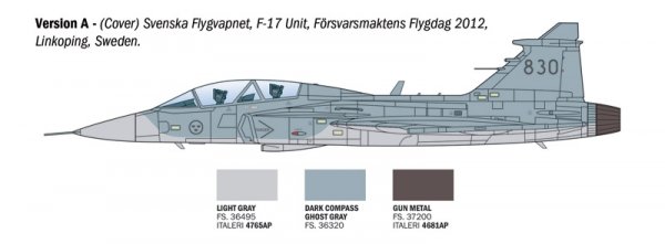 Italeri 91216 JAS-39D Gripen Twin Seater 1/72