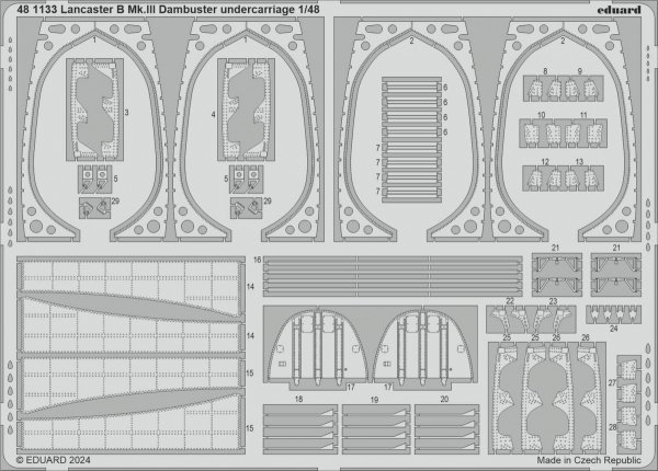 Eduard 481133 Lancaster B Mk. III Dambuster undercarriage HONG KONG MODELS 1/48