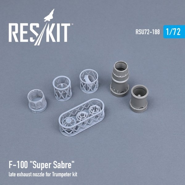 RESKIT RSU72-0188 F-100 &quot;SUPER SABRE&quot; LATE EXHAUST NOZZLE FOR TRUMPETER KIT 1/72