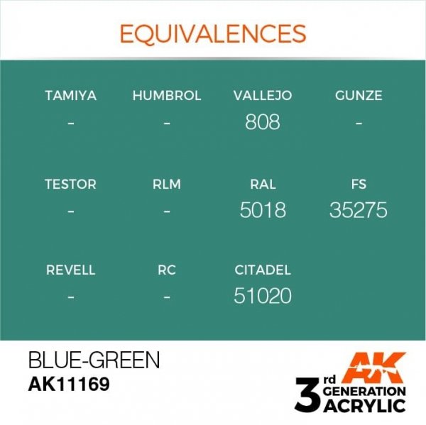 AK Interactive AK11169 BLUE-GREEN – STANDARD 17ml